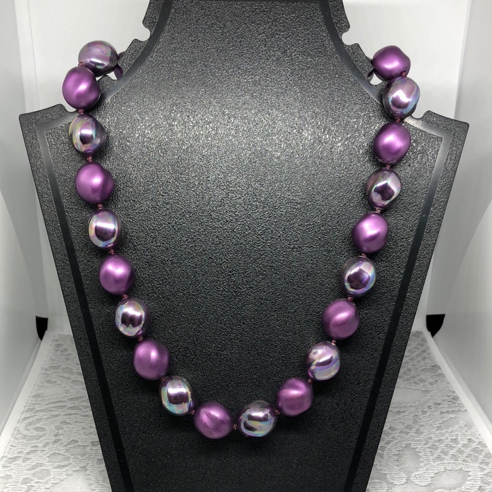 Vintage Kissaka chunky bead statement collar necklace